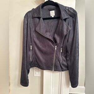 LC Lauren Conrad Gray Suede Jacket